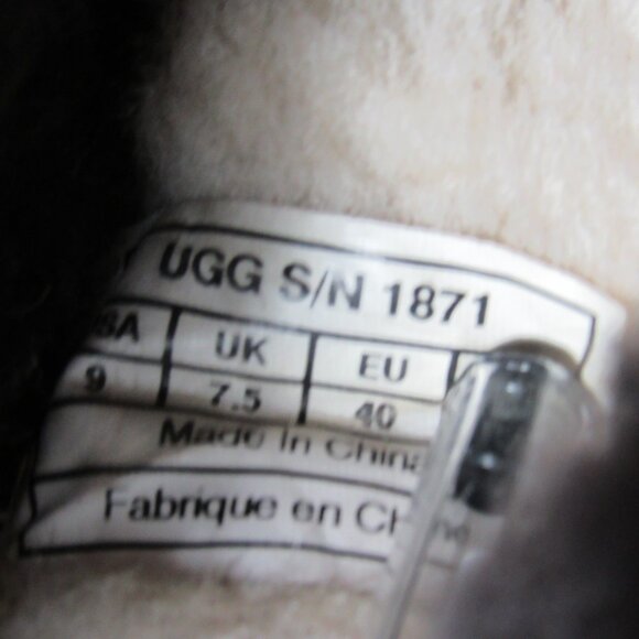 UGG Australia Women's Rylan Slippers Brown Suede Leather Sheepskin Size 9 US - Picture 6 of 6